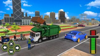 City Flying Garbage Truck driving simulator Game screenshot 4