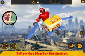 Flying ATV Bike Pizza Delivery screenshot 2