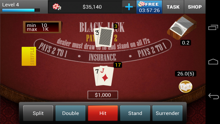 Blackjack 5 Under 21