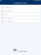 BC Health Service Locator screenshot 2