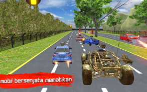 Game Menembak Balap Mobil Kematian Gila screenshot 1