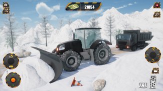 หิมะ รถขุด - รถเครน เกม screenshot 3