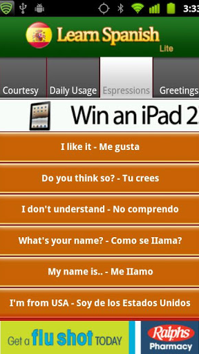 Learn Spanish - Lite Screenshot