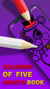 five cartoon coloring game at night screenshot 1