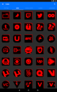 Flat Black and Red Icon Pack v4.7 ✨Free✨ screenshot 0