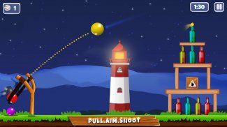 Slingshot Bottle Shooting Game screenshot 1