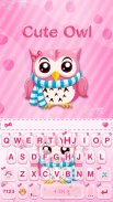 Πληκτρολόγιο Pink Cute Owl screenshot 3