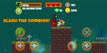 Ninja Kid vs Zombies screenshot 1