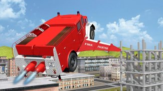 Flying Firetruck City Pilot 3D screenshot 8