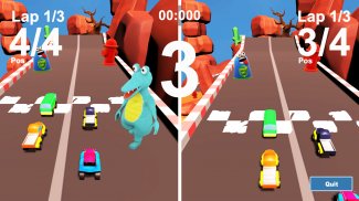 Mini Car Racing Simulator - Race Animal Highway screenshot 4