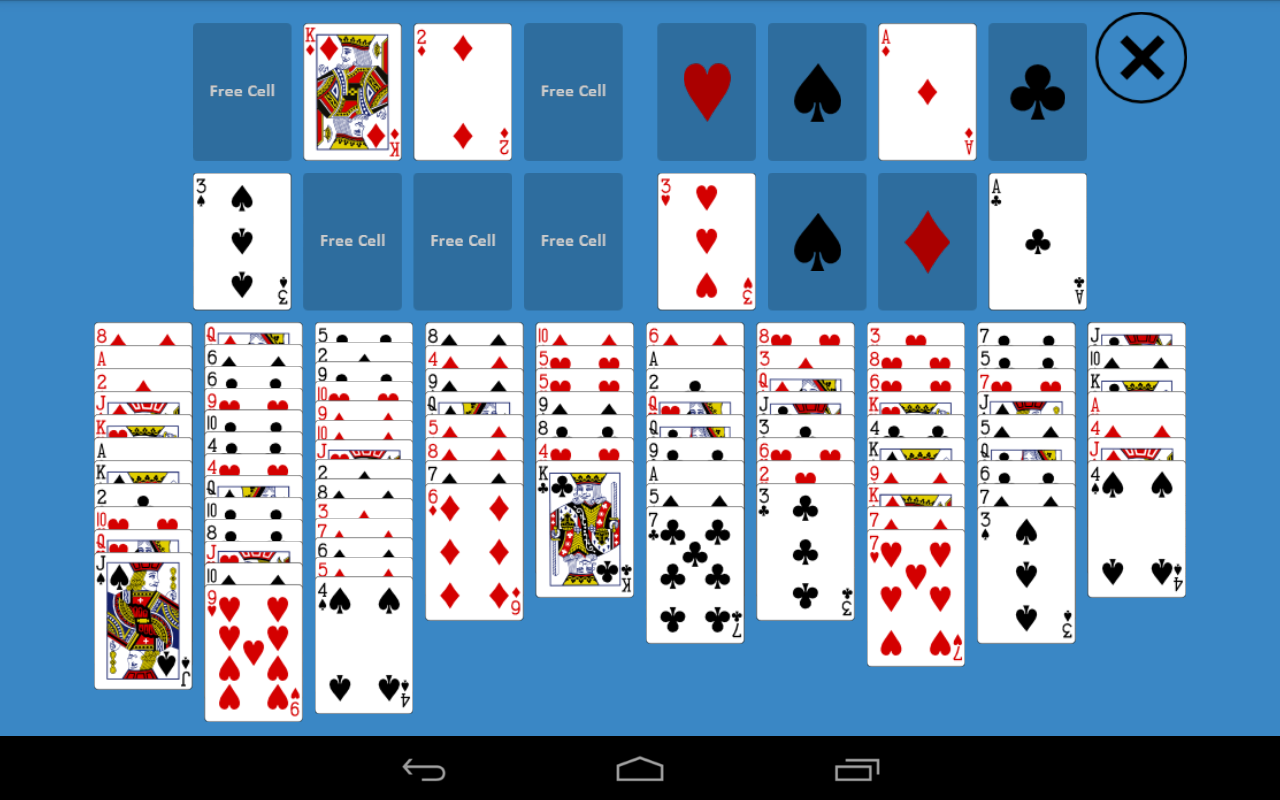 FreeCell Três Deck Solitaire - Jogue On-line