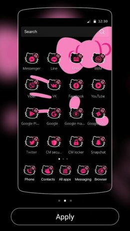 Theme Cute Kitty Black Pink 1 1 3 Download Apk For Android Aptoide