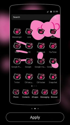 theme cute kitty black pink 1 1 3 download android apk aptoide theme cute kitty black pink 1 1 3