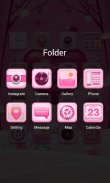 Pink Love 3D Go Launcher Theme screenshot 1