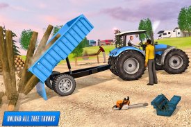 Drive Tractor trolley Offroad Cargo- Free Games screenshot 4