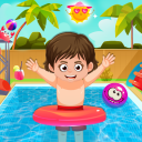 Summer Swimming Pool Party: Water Slide Adventure Icon