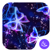 Blue Purple Beautiful Butterfly Free Theme screenshot 4