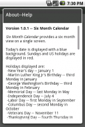 Six Month Calendar screenshot 7