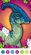 Dinosaur Color by Number Book screenshot 3