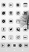 Monoic SQ Black Icon Pack: Dark, Minimalistic screenshot 0