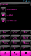 Dialer Gloss Black Pink Theme screenshot 4