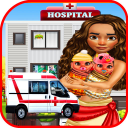 maternity doctor & newborn baby games_mommy twins Icon