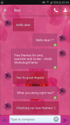 Theme rose pink cute GO SMS screenshot 1