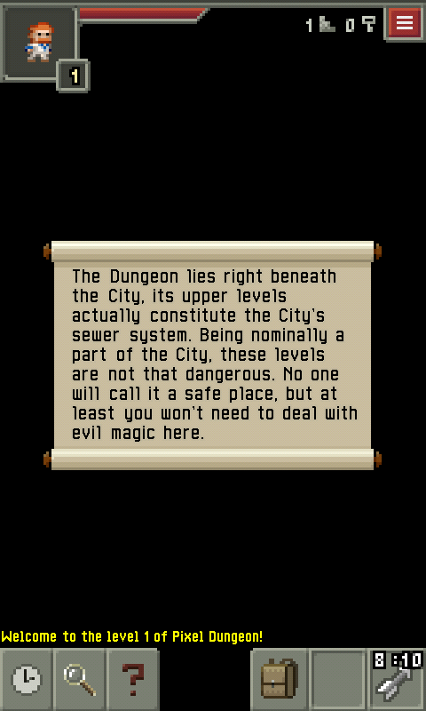 Level generation for Pixel Dungeon? (Screenshot taken from the