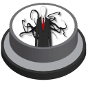 Slender Man Meme Prank Button Icon