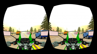 VR Highway Traffic Bike Racer screenshot 4