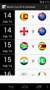 WorldCup 2015 Schedule OFFLINE to be updated 2019 screenshot 0