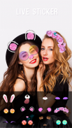 Face Sticker & Face Filter - Sweet Snap Camera screenshot 1