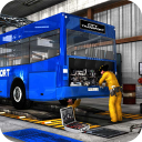 Bus Mechanic Auto Repair Shop Icon