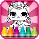 coloring book for dolls Icon
