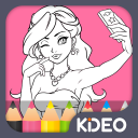 Fashion Coloring Book Icon