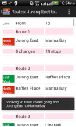 Singapore Train Route Planner screenshot 2