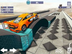 Trampoline Madness Crash - Beam Car Driving 3D screenshot 0