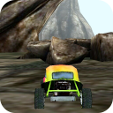 3D Car Racing Rocky Landscape