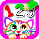 123 Draw🎨 Toddler counting for kids Drawing games Icon