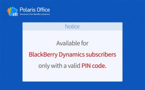 Polaris Office for BlackBerry screenshot 0