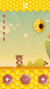 The Dodging Bear: Dodge the falling beehives screenshot 1