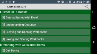 Learn Excel 2016 FULL screenshot 4
