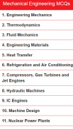 Mechanical Engineering MCQs screenshot 0