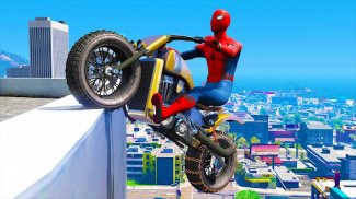 Superhero Tricky Bike Stunt 3D screenshot 1