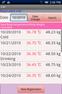 BasalBodyTemperature Rec Lite screenshot 3