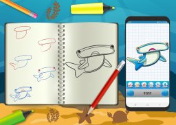 Learn to Draw Cute Chibi Sea Animals Step by Step screenshot 2