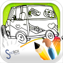 Cars Coloring Book Icon