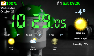 Weather Night Dock with clock screenshot 5