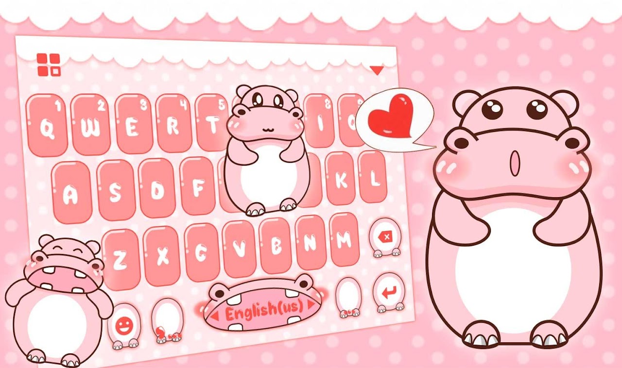 тема Pink Cute Hippo - Загрузить APK для Android | Aptoide