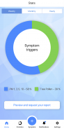 Sensio Air, Pollen & Pollution, allergy tracker screenshot 1